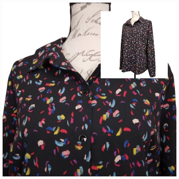 Cabi 3423 Confetti Print Ferri Button Down Shirt | Size M - Picture 1 of 10